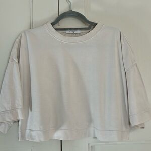 perfectwhitetee Cream Crop Top